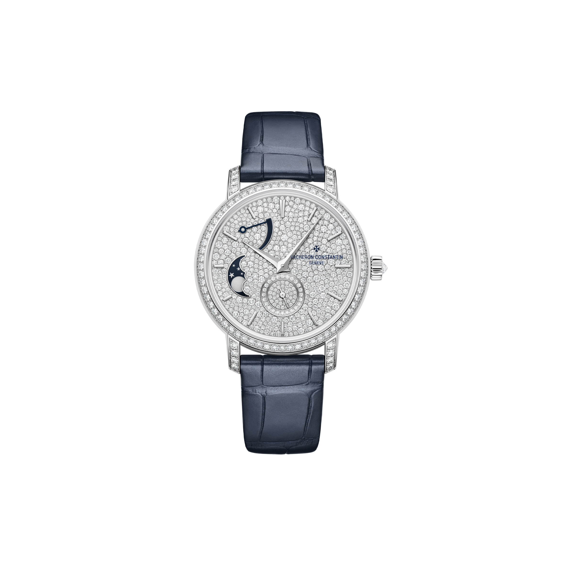 vacheron Co*sta*t*n traditionnelle moon phase 37.5 mm white gold watch 7006t/000g-b913